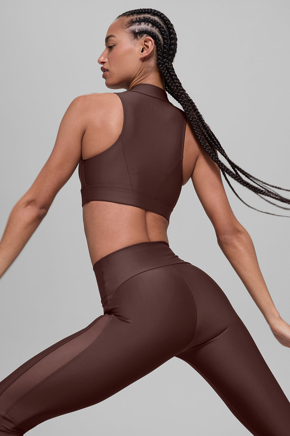 Alo Yoga Airlift Mesh Infatuation Bra  -  Brownstone