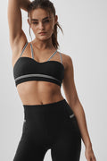 Alo Yoga Airbrush Fast Track Bra  -  Black/White