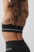 Alo Yoga Airbrush Fast Track Bra  -  Black/White