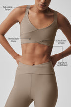 Alo Yoga Airlift Horizon Bra  -  Gravel