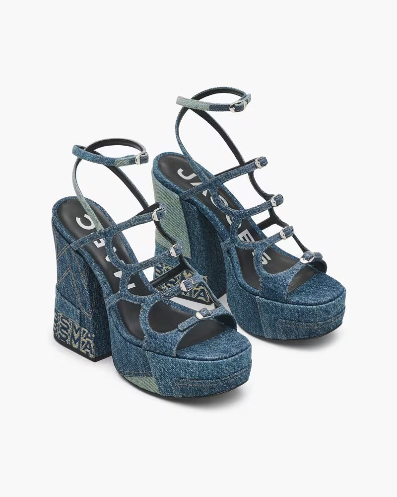 Marc Jacobs The Deconstructed Denim Kiki Platform Sandal