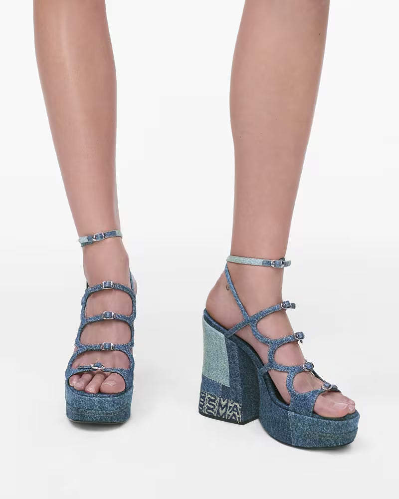 Marc Jacobs The Deconstructed Denim Kiki Platform Sandal