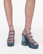 Marc Jacobs The Deconstructed Denim Kiki Platform Sandal