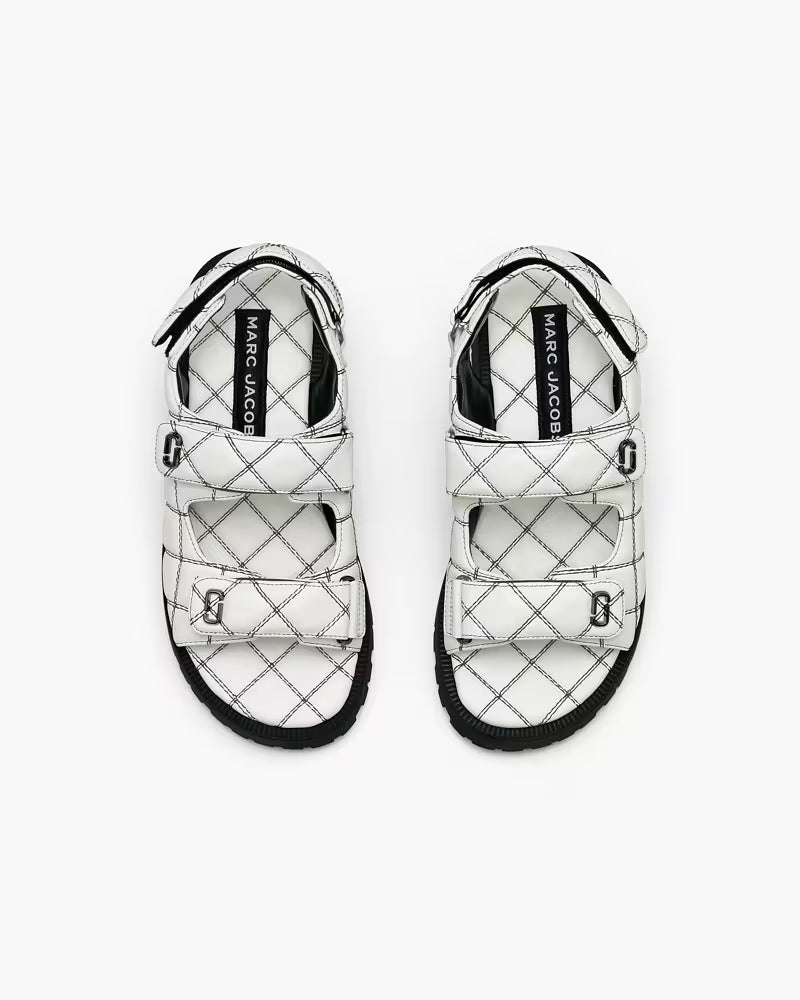 Marc Jacobs The Quilted Sunny Sandal  -  white
