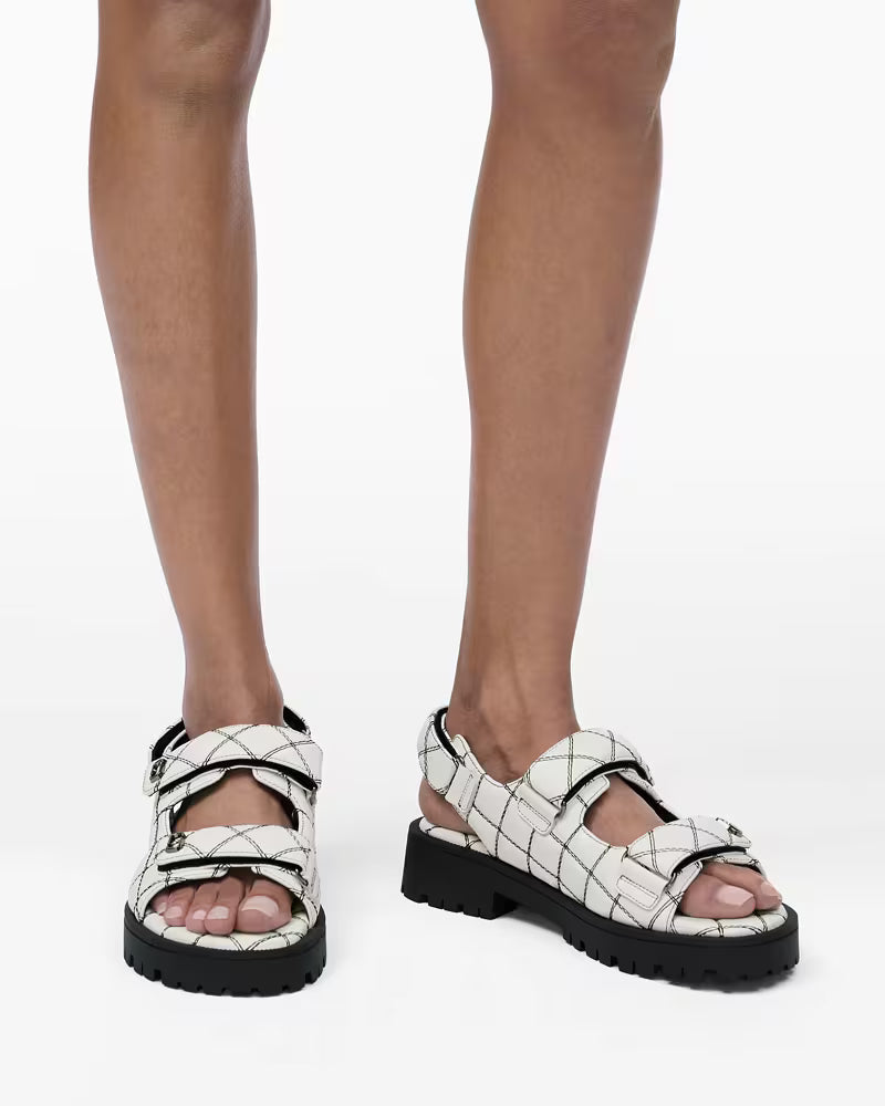 Marc Jacobs The Quilted Sunny Sandal  -  white