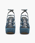 Marc Jacobs The Deconstructed Denim Kiki Platform Sandal