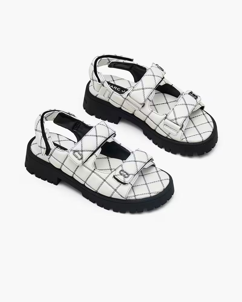 Marc Jacobs The Quilted Sunny Sandal  -  white
