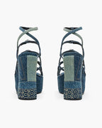 Marc Jacobs The Deconstructed Denim Kiki Platform Sandal