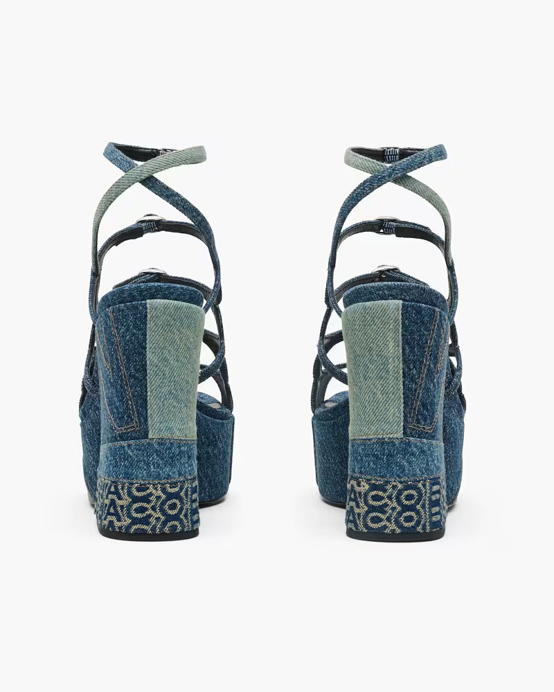 Marc Jacobs The Deconstructed Denim Kiki Platform Sandal