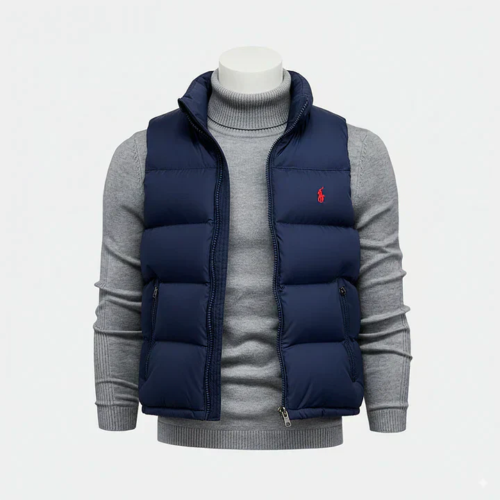 Herrenweste mit Pullover