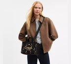 Coach Disney X Coach Cargo Tote Bag 26 With Mickey Mouse In Regenerative Cotton - Brass/Black Multi