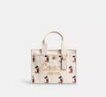 Coach Disney X Coach Cargo Tote Bag 26 With Mickey Mouse In Regenerative Cotton - Brass/Ivory Multi