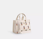 Coach Disney X Coach Cargo Tote Bag 26 With Mickey Mouse In Regenerative Cotton - Brass/Ivory Multi