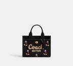 Coach Disney X Coach Cargo Tote Bag 20 With Mickey Mouse In Regenerative Cotton  -  Brass/Black Multi