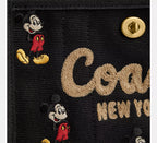 Coach Disney X Coach Cargo Tote Bag 20 With Mickey Mouse In Regenerative Cotton  -  Brass/Black Multi