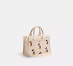 Coach Disney X Coach Cargo Tote Bag 20 With Mickey Mouse In Regenerative Cotton  - Brass/Ivory Multi