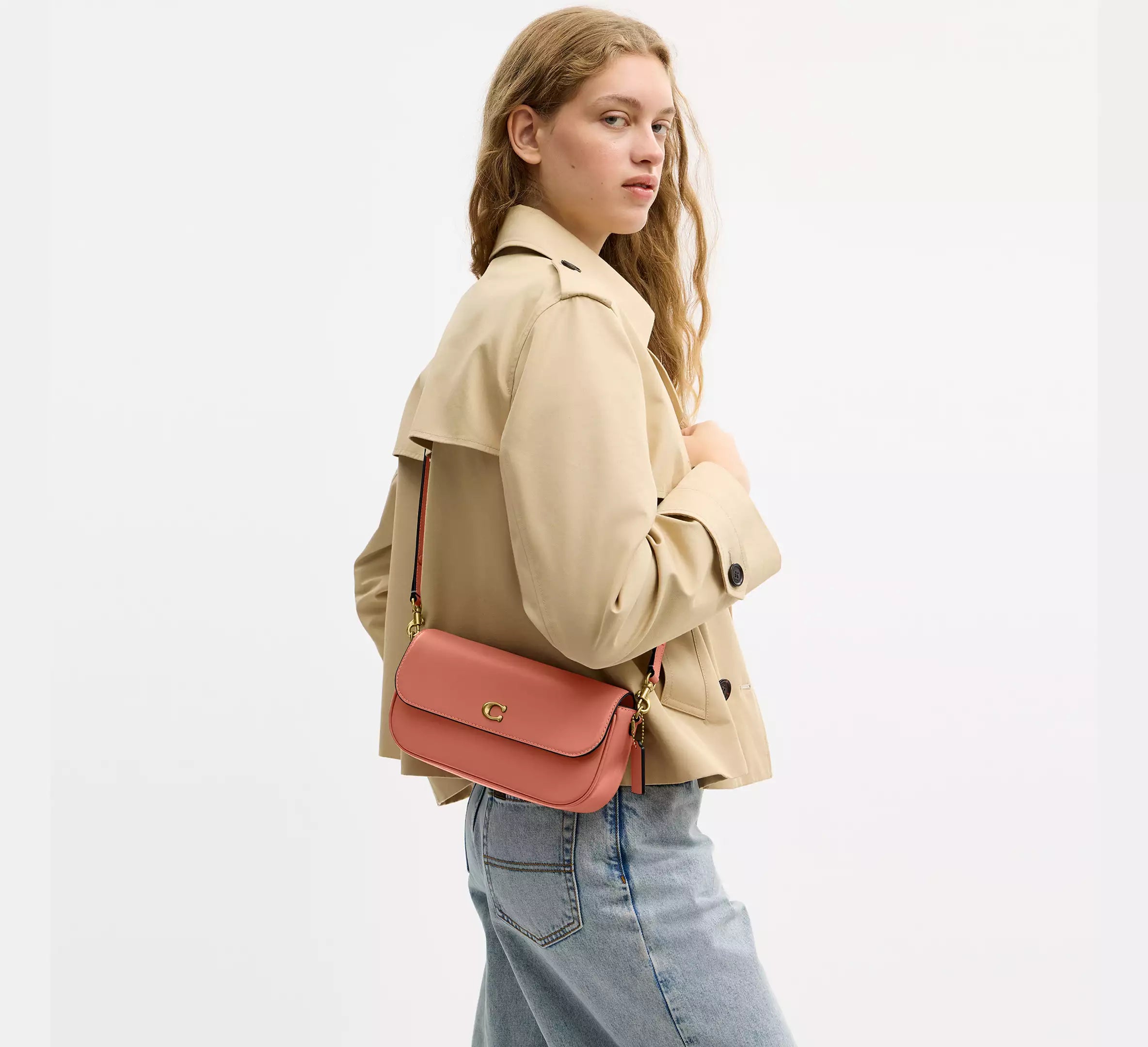 Coach Brook Flap Chain Bag SEZON - Brass/Dark Peach