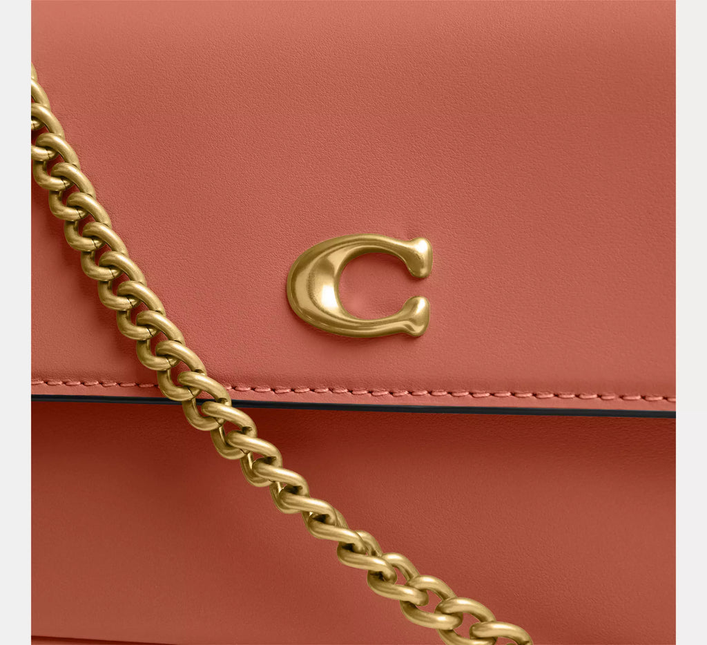 Coach Brook Flap Chain Bag SEZON - Brass/Dark Peach