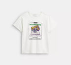 Coach Floral Collage T-Shirt In Organic Cotton  -  White