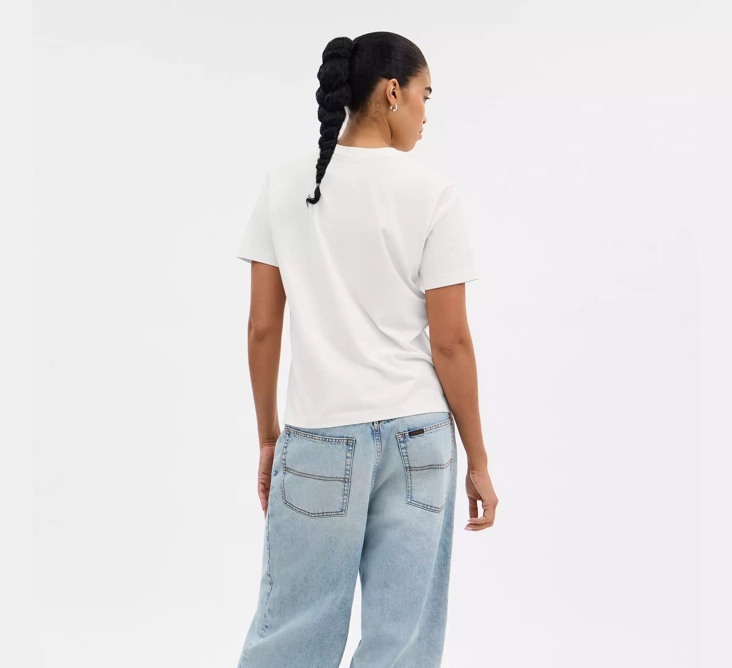 Coach Leopard Signature Square Classic T-Shirt In Organic Cotton  -  White