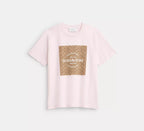 Coach Signature Square T-Shirt  -  Light Pink