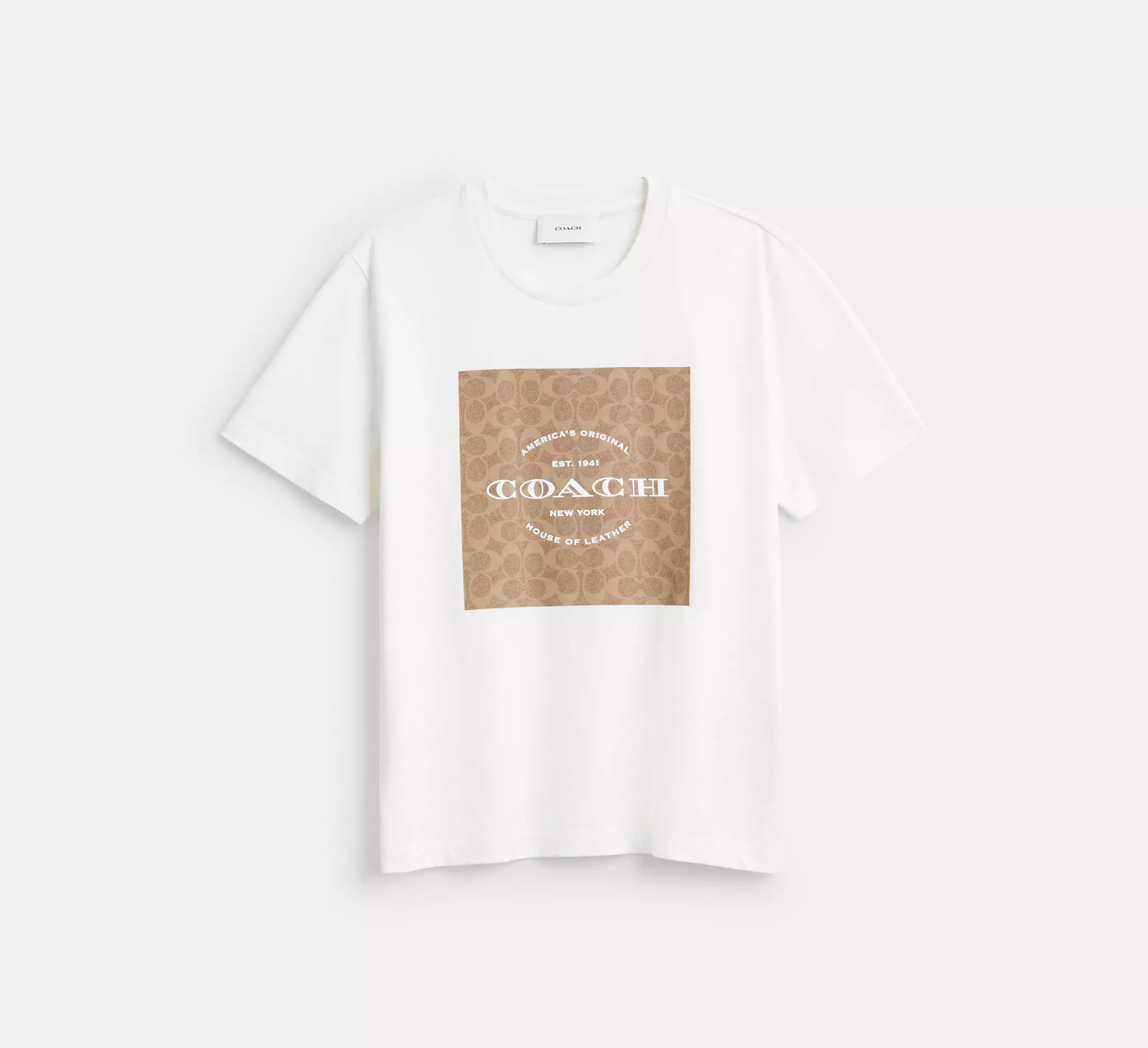 Coach Signature Square T-Shirt  -    White