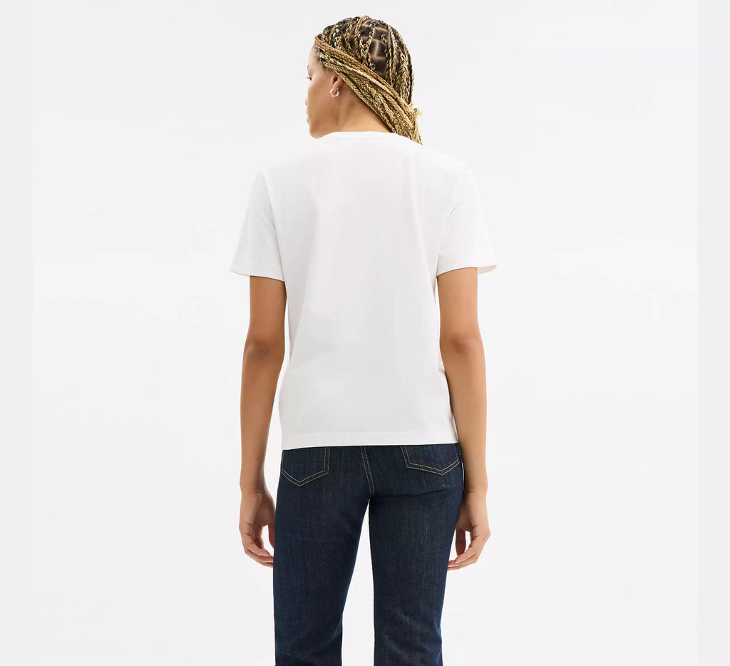 Coach Signature Square T-Shirt  -    White