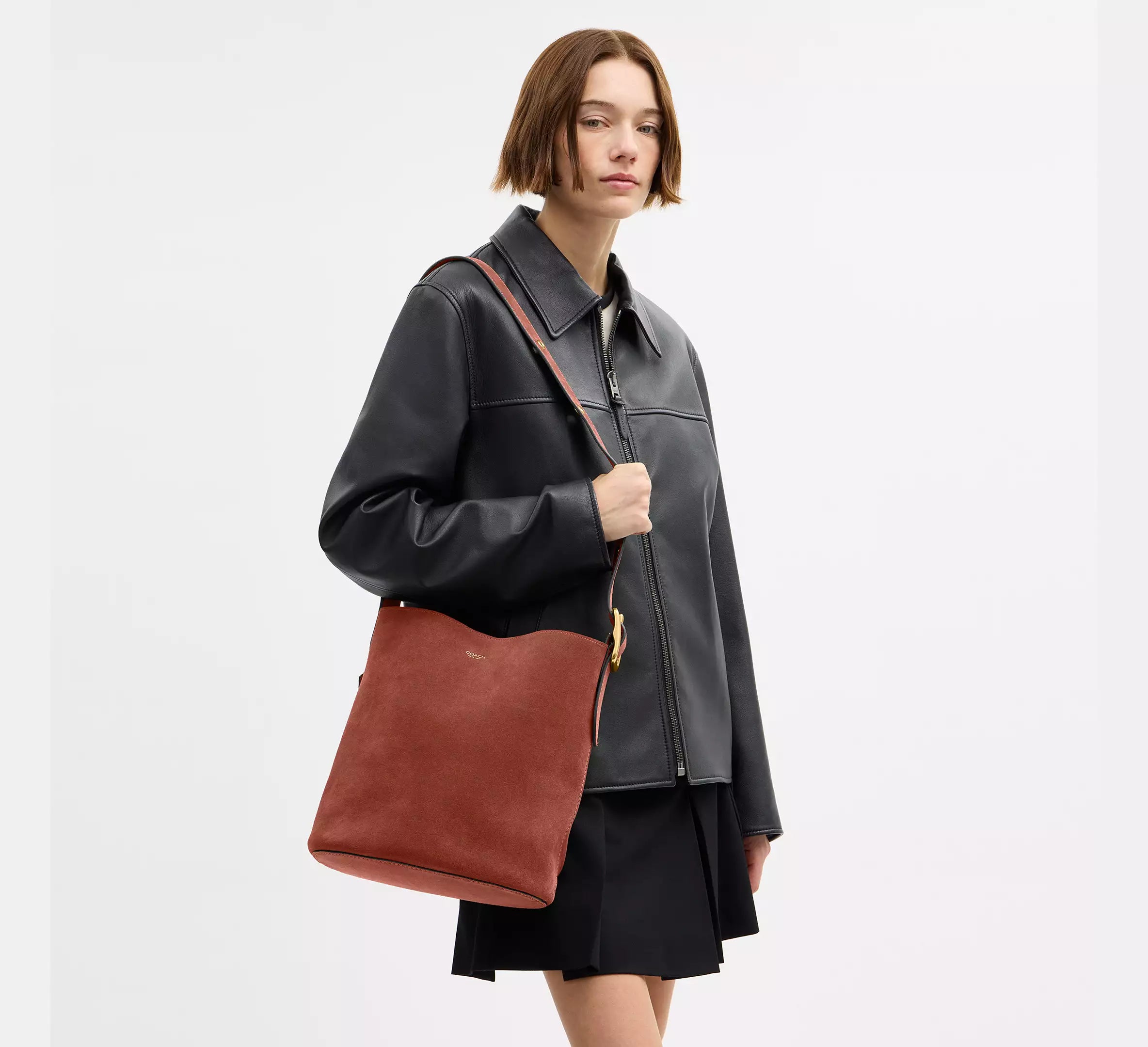 Coach Bleecker Bucket Bag - Brass/Clay