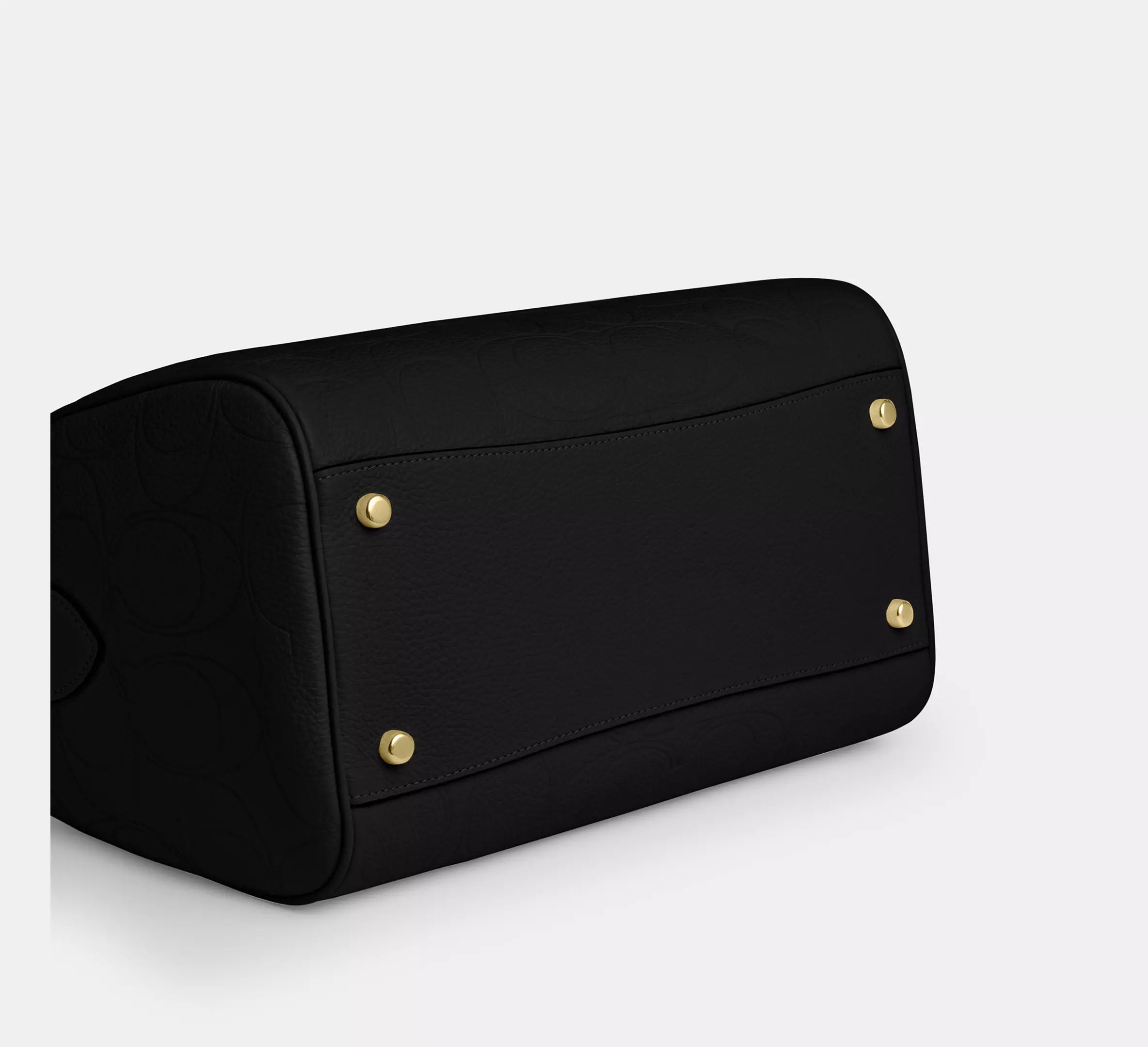 Coach Rowan Large Satchel Bag In Signature Leather  - Gold/Black
