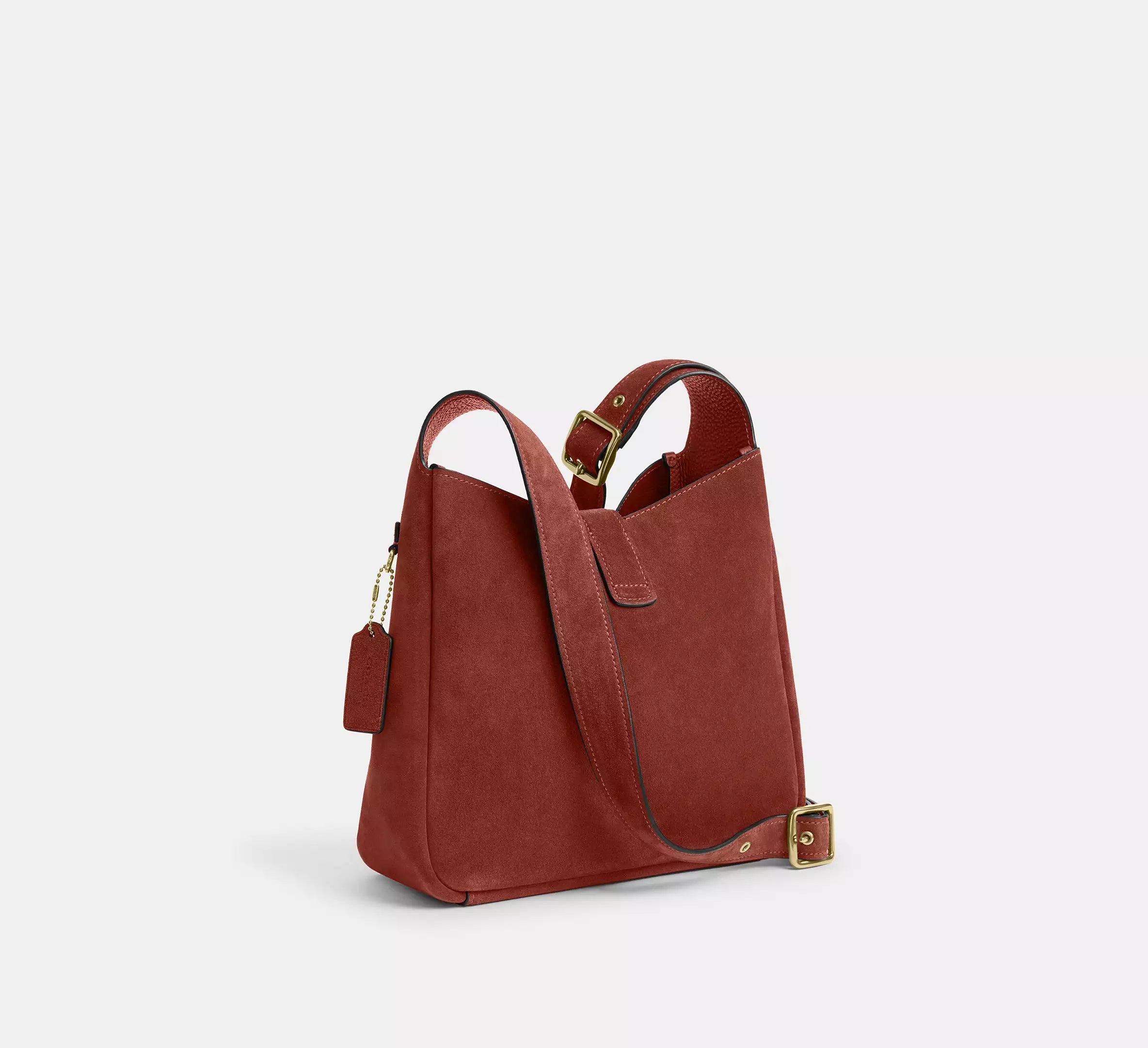 Coach Hadley Convertible Crossbody Bag - suede/Gold/Clay