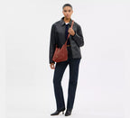Coach Hadley Convertible Crossbody Bag - suede/Gold/Clay