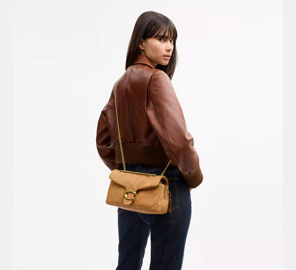 Coach Tabby Shoulder Bag 26 With Quilting - Brass/Biscuit