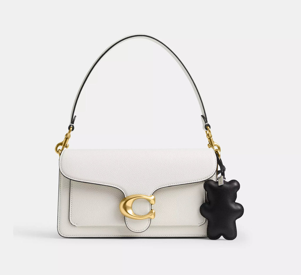 Coach Bear Puffy Bag Charm   -    Silver/Black