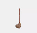 Coach Heart Puffy Bag Charm In Signature   -   Brass/Tan Caramel