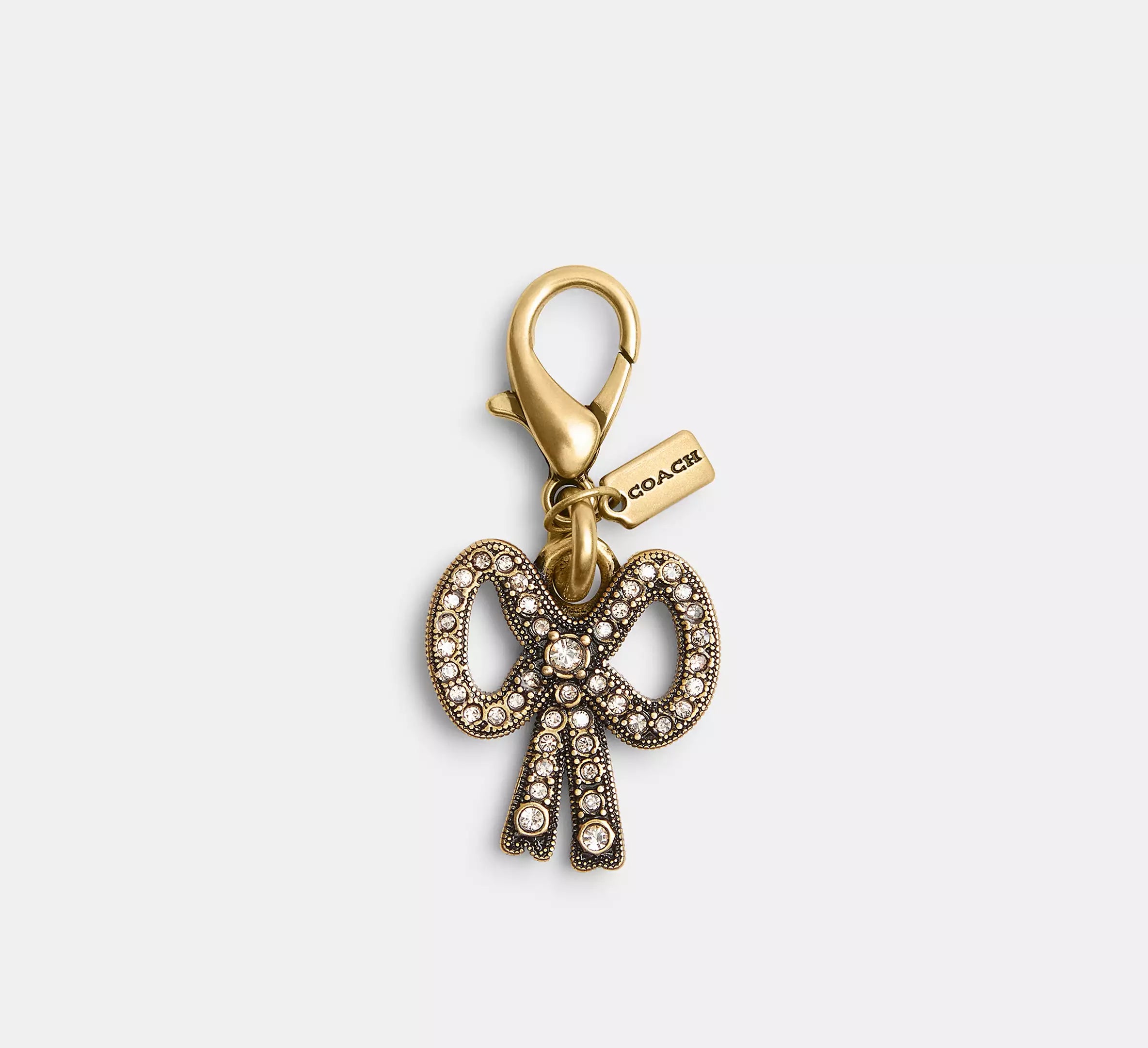 Coach DIY Crystal Bow Charm  -   Brass/Multi