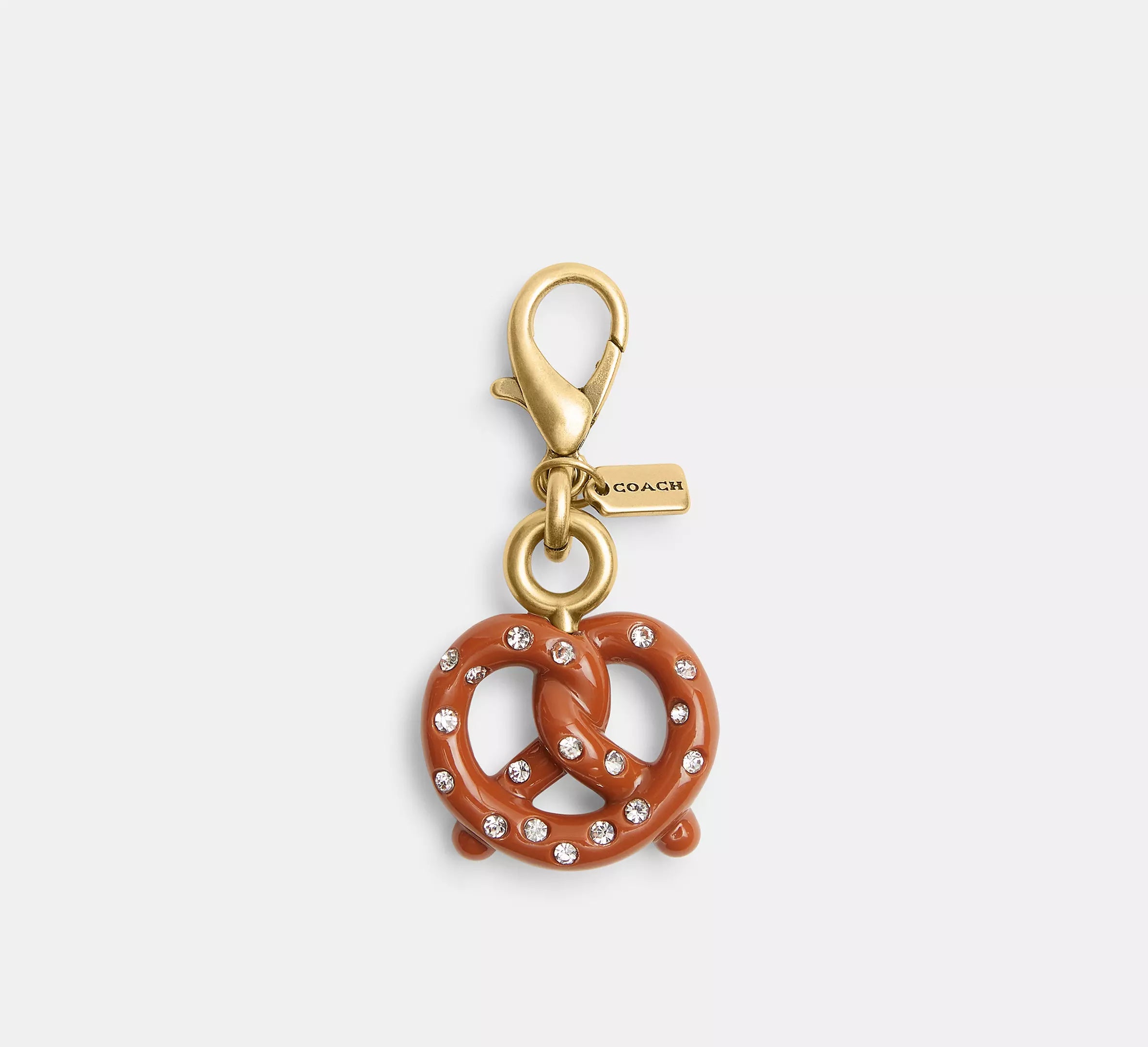Coach DIY Pretzel Charm  -  Brass/Brown