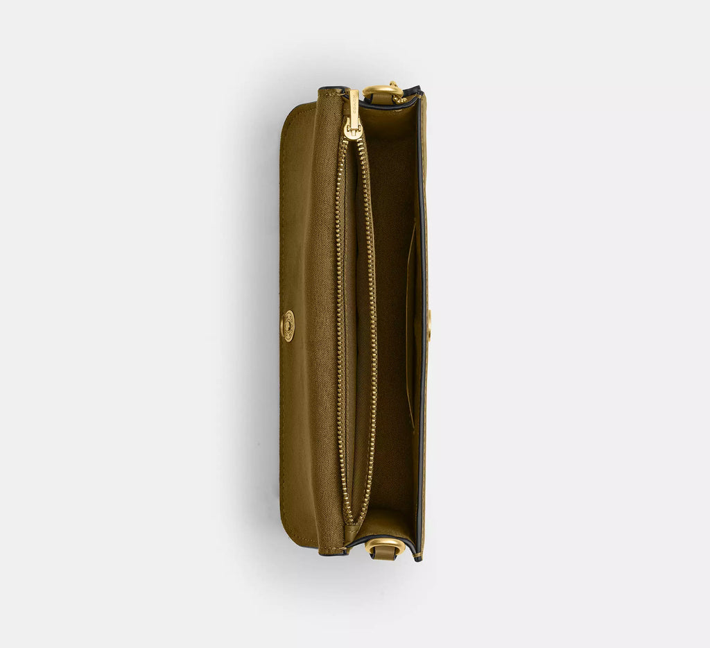 Coach Elora Top Handle Crossbody Bag SEZON -   Brass/Muted Olive