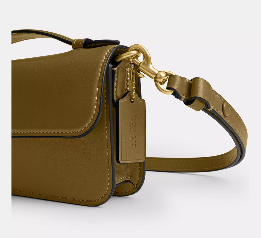 Coach Elora Top Handle Crossbody Bag SEZON -   Brass/Muted Olive