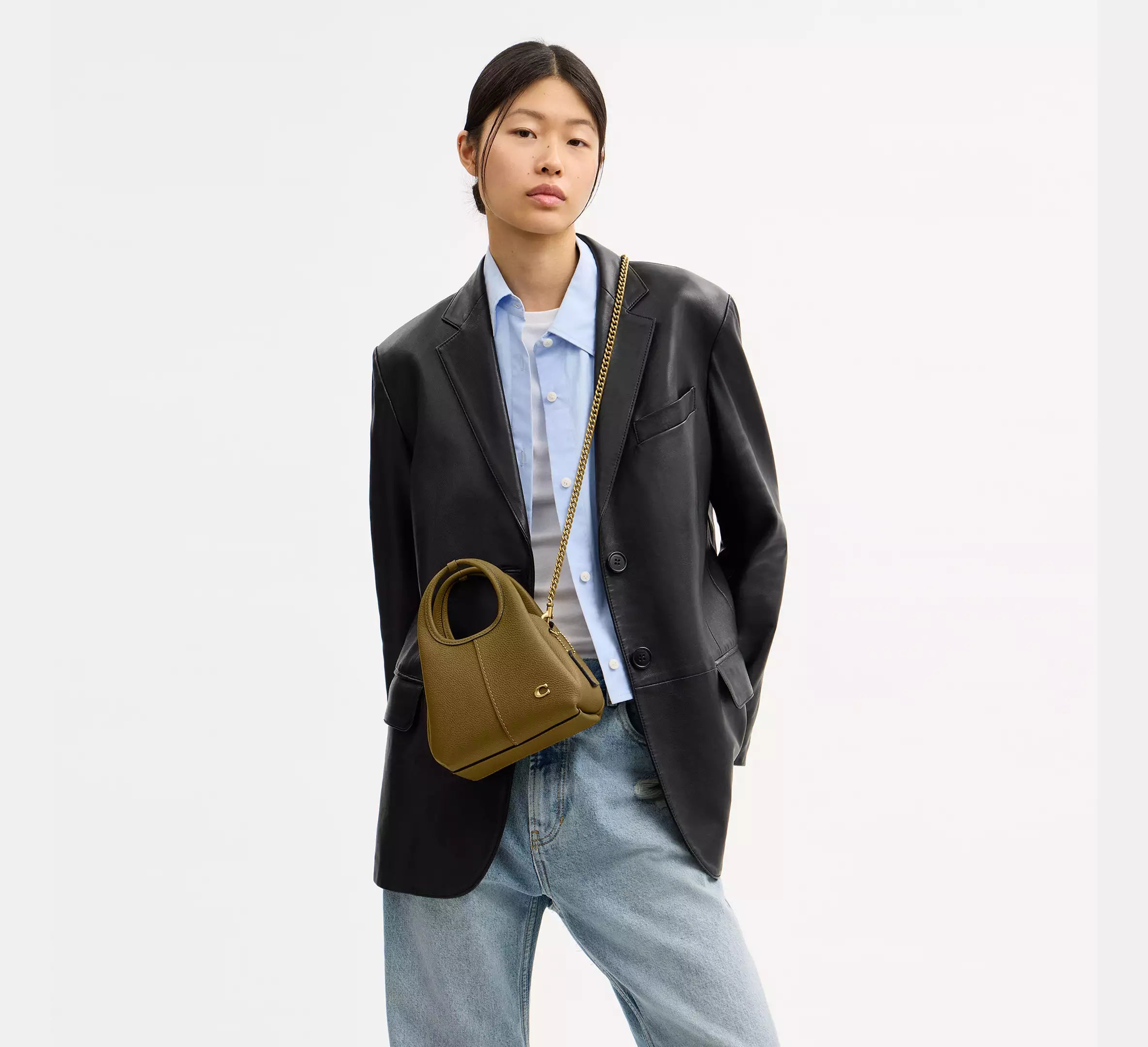 Coach Lana Shoulder Bag 19 SEZON - Brass/Muted Olive