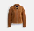 Coach Suede Jacket  - Sepia