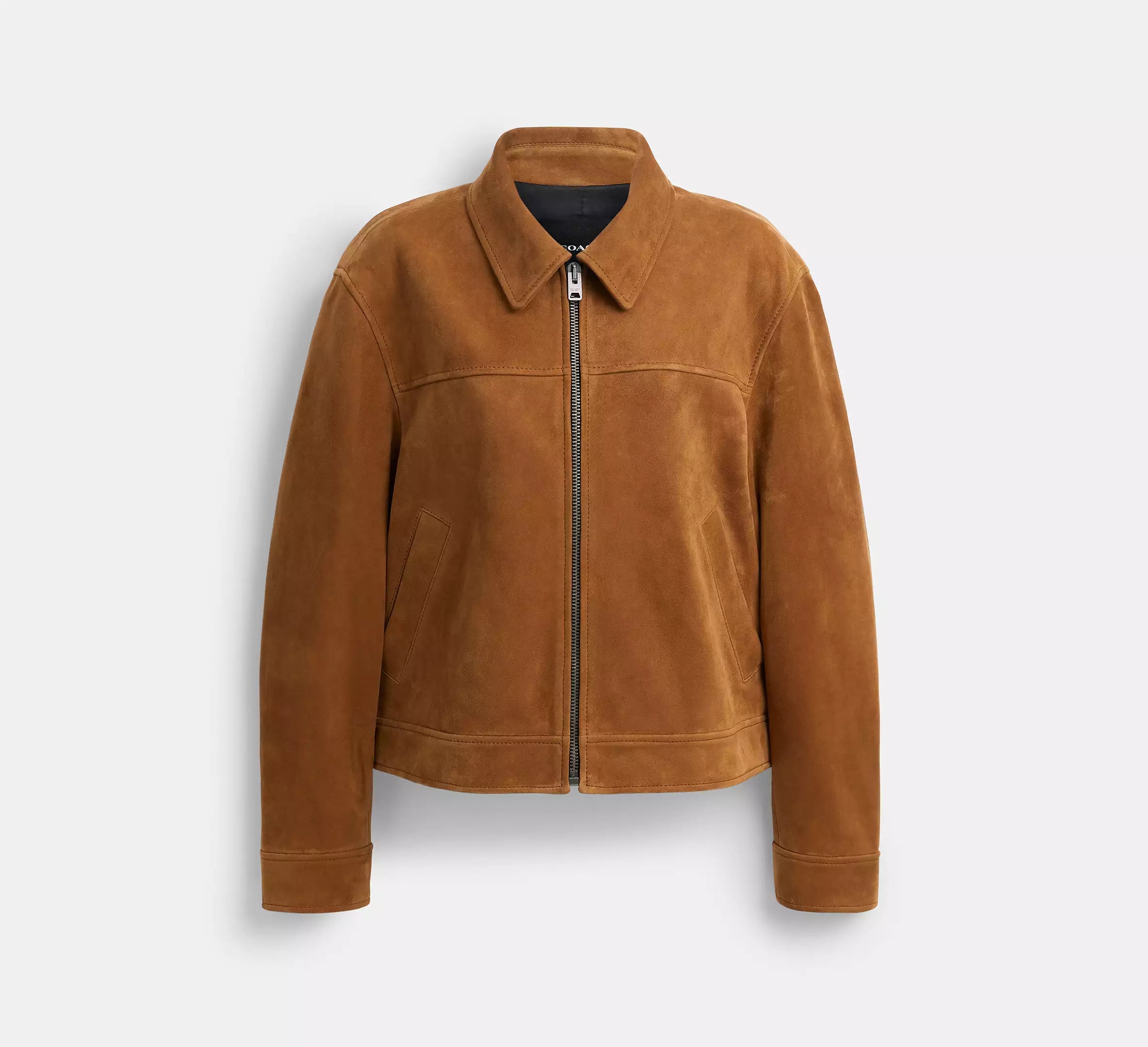 Coach Suede Jacket  - Sepia