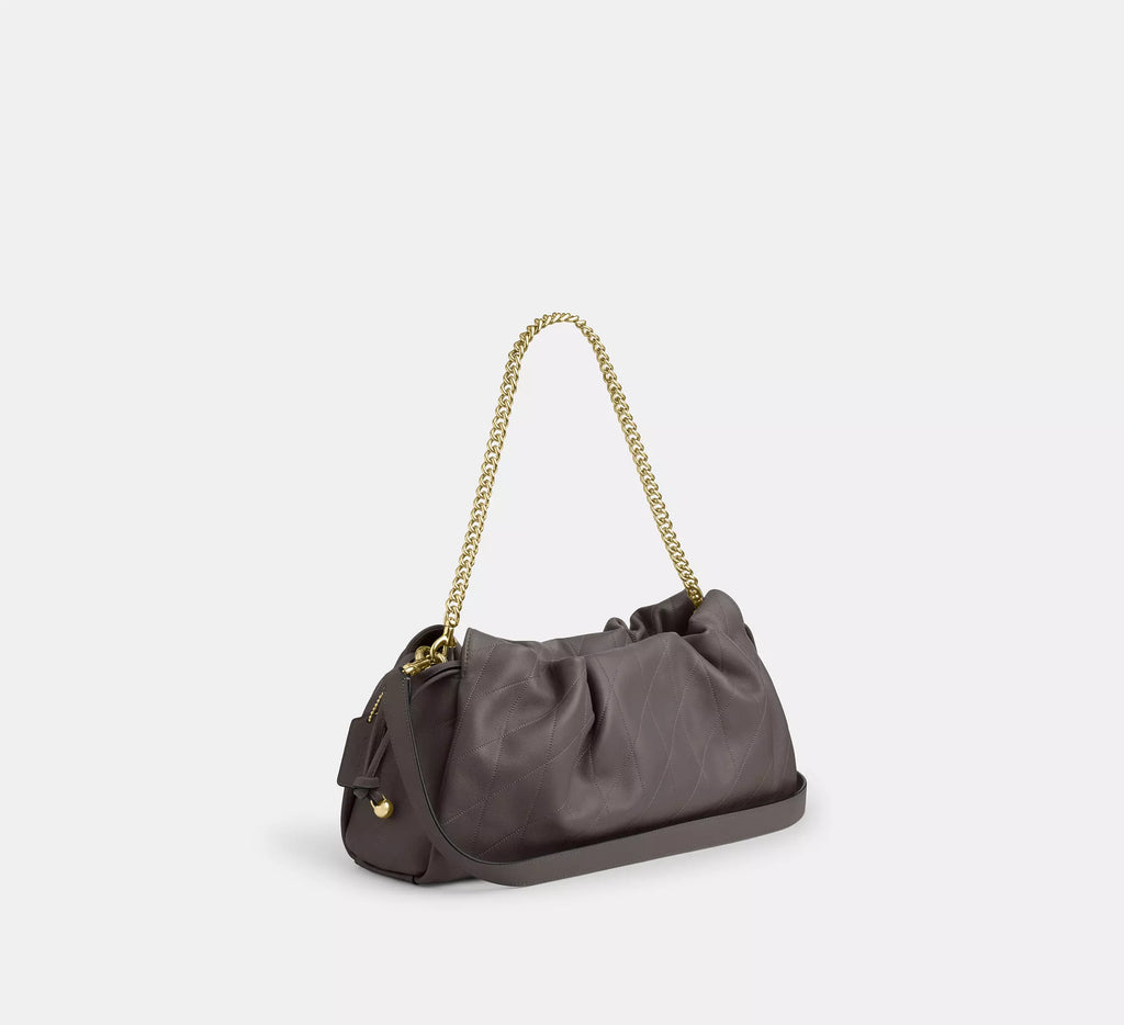 Coach Faye Large Shoulder Bag With Quilting - Gold/Slate