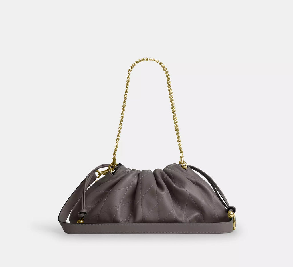 Coach Faye Large Shoulder Bag With Quilting - Gold/Slate