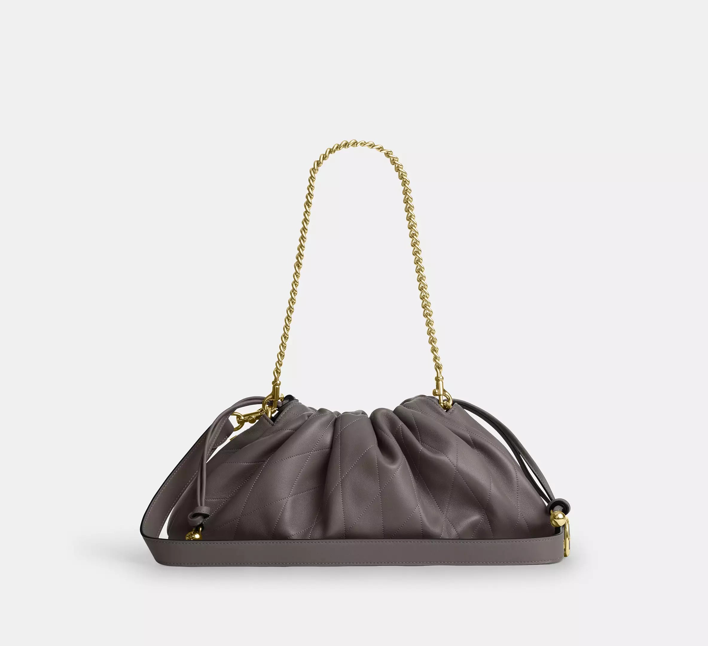 Coach Faye Large Shoulder Bag With Quilting - Gold/Slate