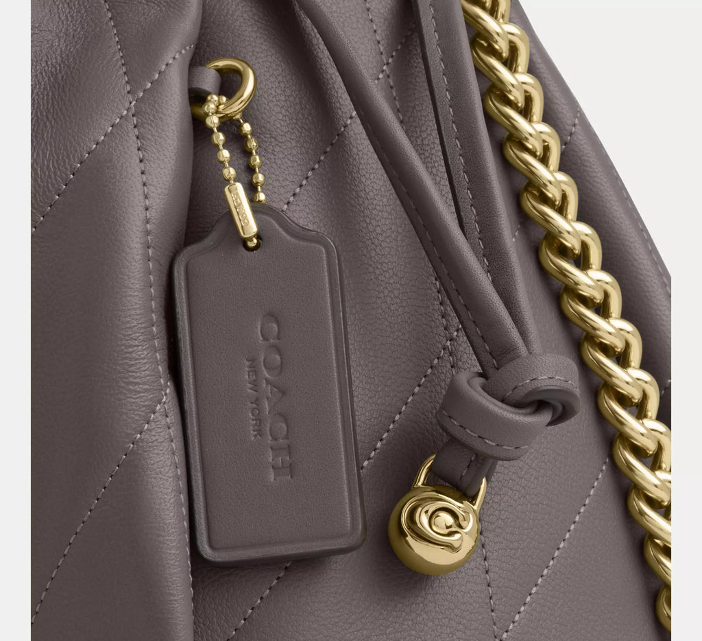 Coach Faye Large Shoulder Bag With Quilting - Gold/Slate
