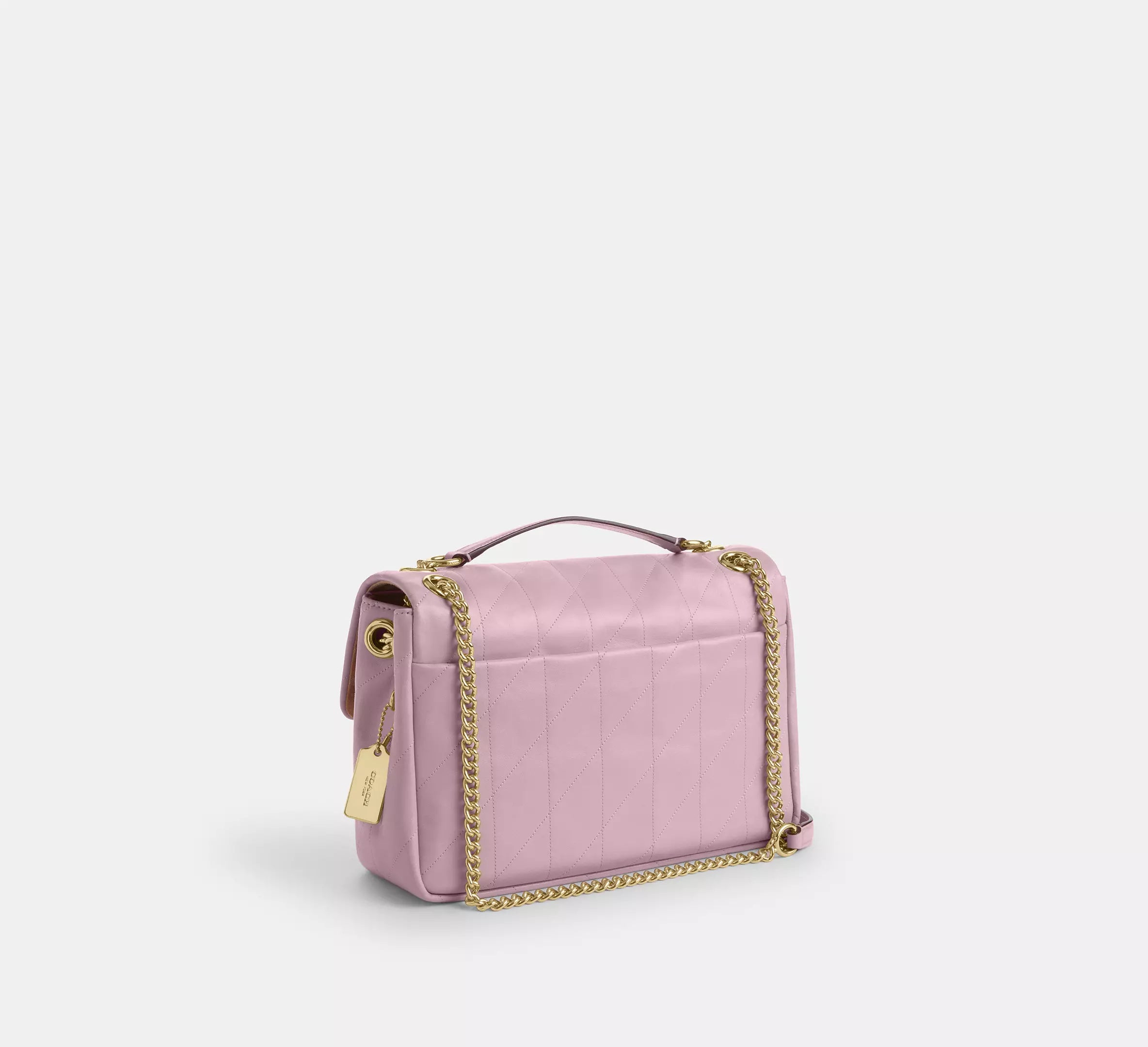 Coach Elodie Crossbody Bag With Quilting - Gold/Carnation