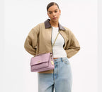 Coach Elodie Crossbody Bag With Quilting - Gold/Carnation