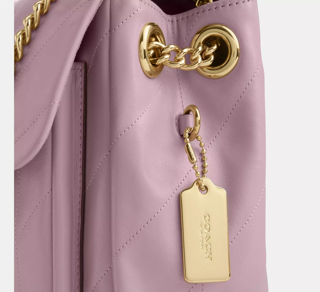 Coach Elodie Crossbody Bag With Quilting - Gold/Carnation
