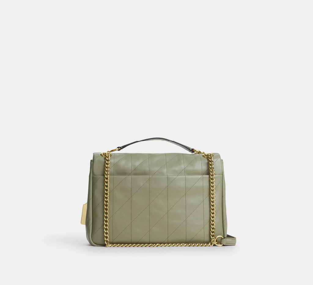Coach Elodie Crossbody Bag With Quilting - Gold/Pistachio