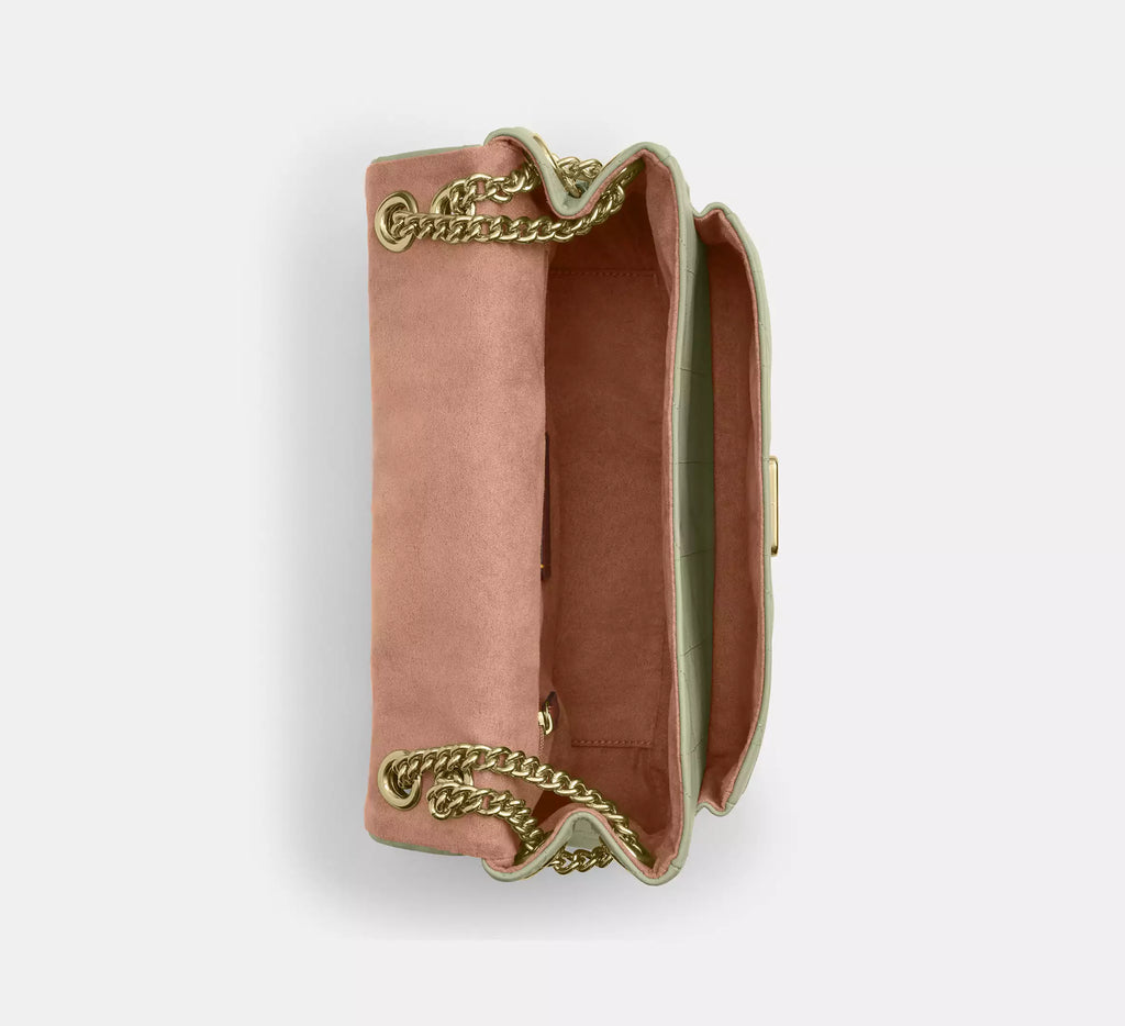 Coach Elodie Crossbody Bag With Quilting - Gold/Pistachio